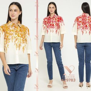N2 Blouse - Kemeja Atasan Wanita Katun 29783 - Merah